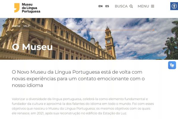 Site oficial do museu da lingua portuguesa